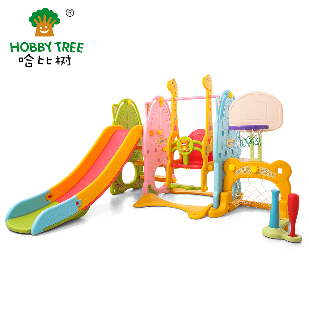 The most classic colorful family use indoor slide with swing WM21B141
