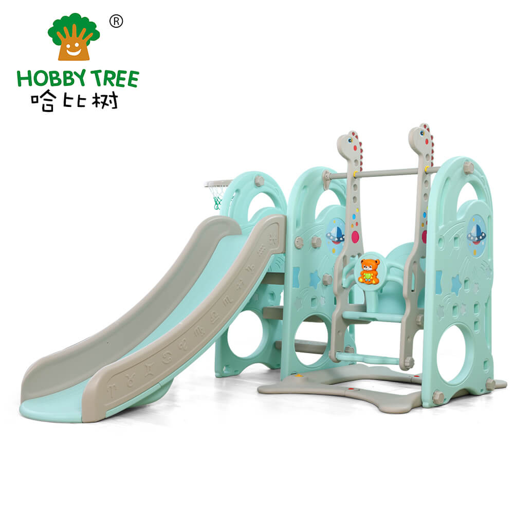 Best Choice for family use plastic slide and swing set WM21Z031