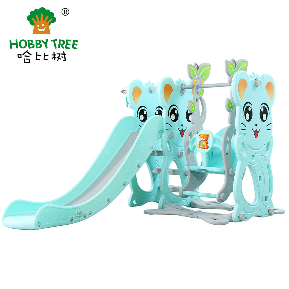 New squirrel theme cheap and good looking indoor slide and swing for children WM21Z011