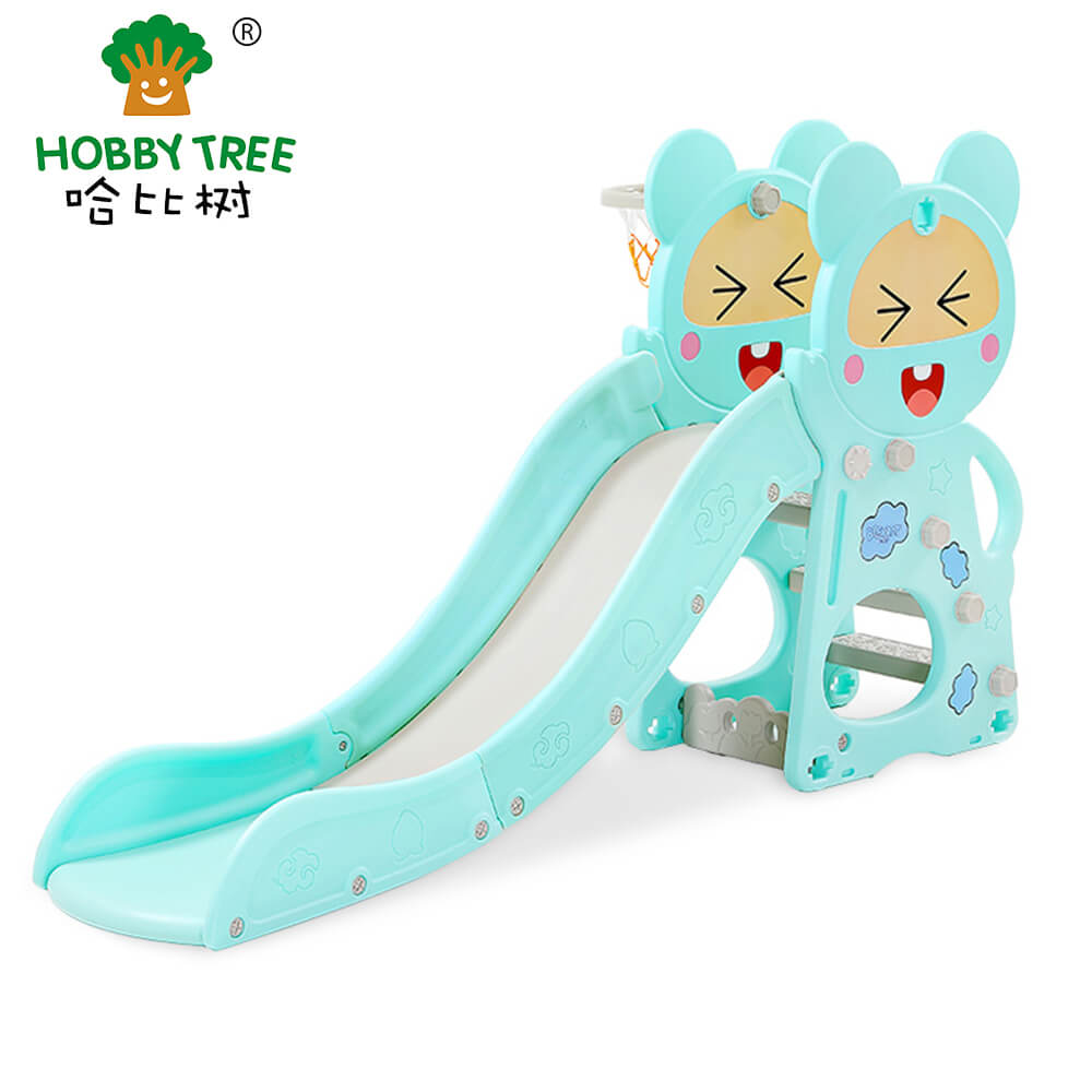 Squirrel theme indoor plastic kids slideWM19014