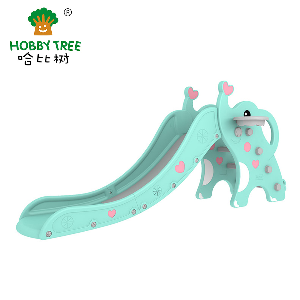 Elephant theme cheap indoor plastic mini slides for children WM21B311